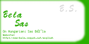 bela sas business card